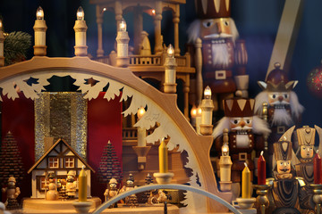 Christmas / Beautiful Christmas and New Years scene / Christmas shop windows