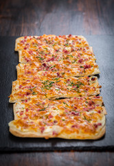 Flammkuchen or Traditional Alsatian Pie