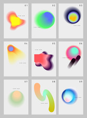 Set of abstract multicolored backgrounds. Vector illustration