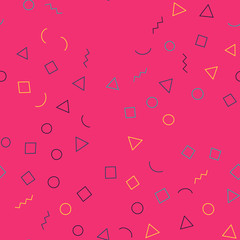 Seamless memphis pattern. Vector background.