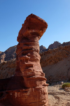 Scenic rock formation in Eilat Mountains.