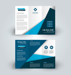Brochure template. Business trifold flyer.  Creative design trend for professional corporate style. Vector illustration.