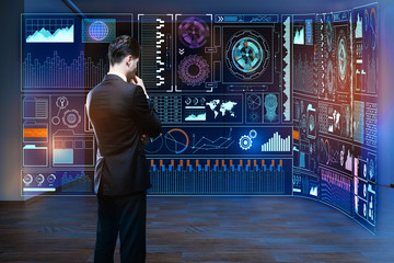 Futurisitc innovation and media concept