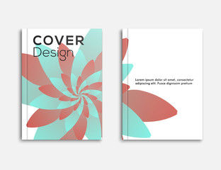 Abstract Design Business brochure, flyer and cover layout template flyer, geometric shapes and folding, vector illustrator