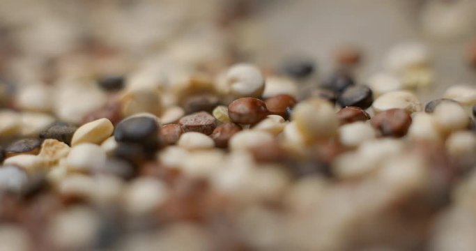 Quinoa falling slowmotion &ndash; orginal file&nbsp;: 4K DCI, PRO RES 444, 12 bits