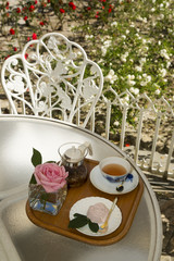 テラスでティータイム