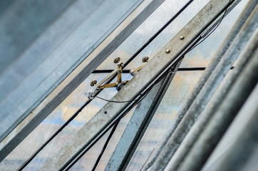 Glass holder. Fitting Glass. Facade Spider system close-up