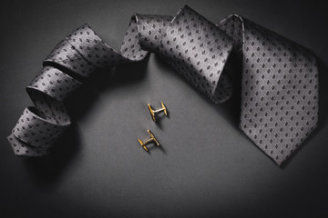 Stylish mens accessories tie and cuff links