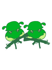 team paar 2 freunde echse wurm insekt kopf gesicht soldat krieg kämpfen schießen tarnmuster helm frieden armee army general schießen waffe schnecke kriechen raupe schlange süß niedlich comic cartoon