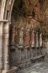 Porche de la chapelle de Kermaria an Iskuit à Plouha, Côyes-d'Armor, France