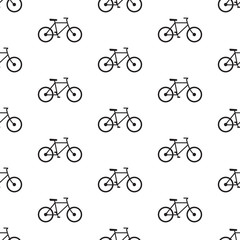 bicycle seamless pattern black