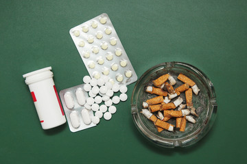 pills and cigarettes