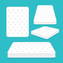 Comfortable double mattress for sleeping. vector illustration