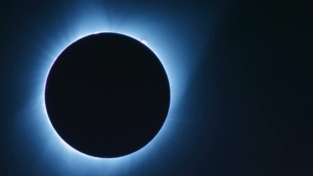 Close Up Corona During Totality from Total Solar Eclipse Over Oregon
