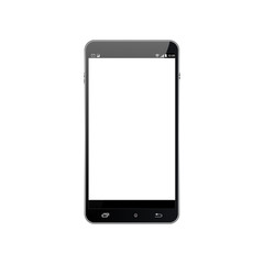 black smartphone with white screen. iphone mobile phone