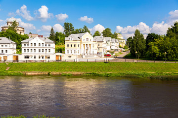 Provincial Russian town of Torzhok in summer sunny day