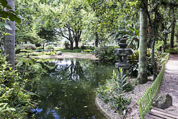 Japanese garden in Park Santos Dumont, Sao Jose dos Campos, Sao Paulo, Brazil