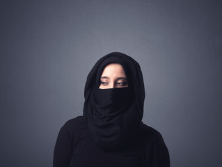 Muslim woman wearing niqab