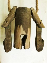 old hand bell wooden