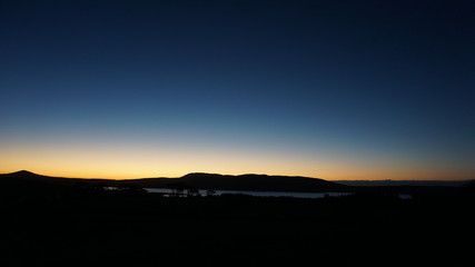 scenic view of beautiful sunset in the evening time over the sea, water