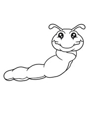 schnecke kriechen raupe schlange süß niedlich comic cartoon