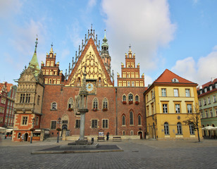 Fototapeta na wymiar Ayuntamiento de Wroclaw, Polonia