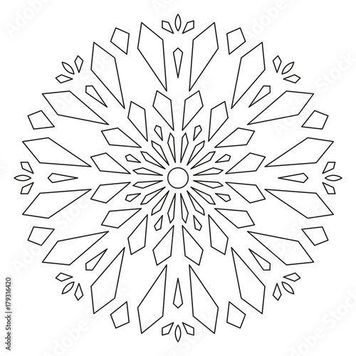 Download "Christmas Mandala. Snowflake Mandala. Round Element For ...