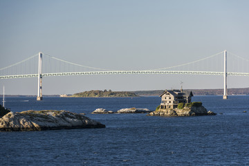 Newport-Brücke von Newport in den USA.