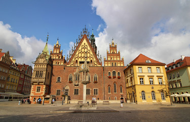 Obraz premium Ayuntamiento de Wroclaw, Polonia