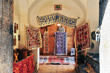 Khiva: gates of the carpets shop