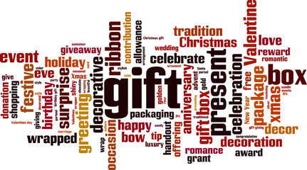 Gift word cloud