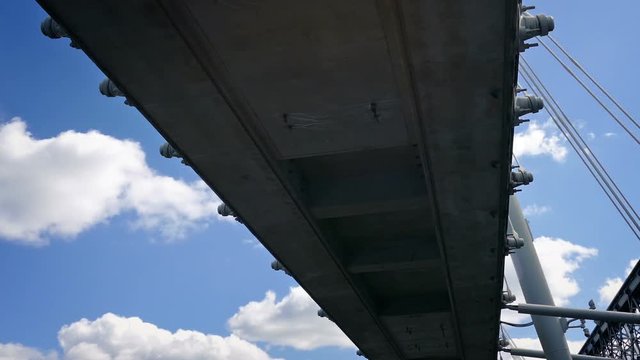 Passing Under Bridge With Person Taking Photo