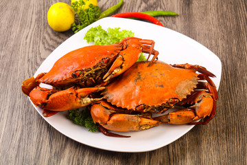 Boiled crab