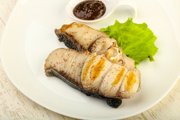 Grilled shark steak
