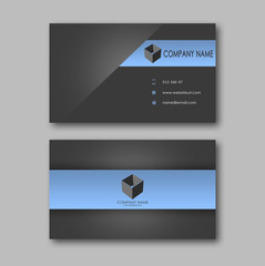 Dark business card - obrazy, fototapety, plakaty