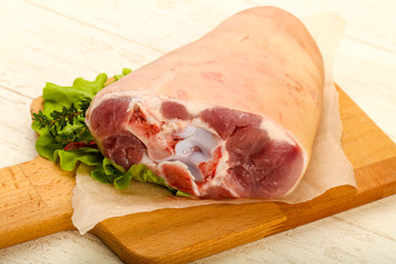 Raw pork knee