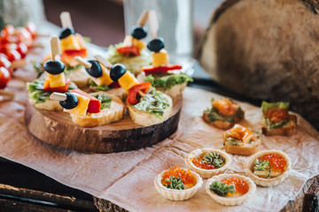 Misted decanter of vodka and traditional Ukrainian snack