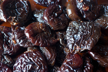 dried plums closeup