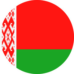 Belarus Flag Vector Round Flat Icon