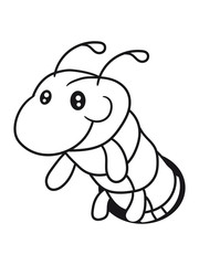 loch boden raupe schnecke kriechen schlange s&uuml;&szlig; niedlich comic cartoon