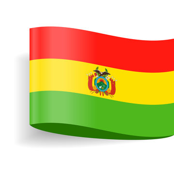 Bolivia Flag Vector Label Tag Icon