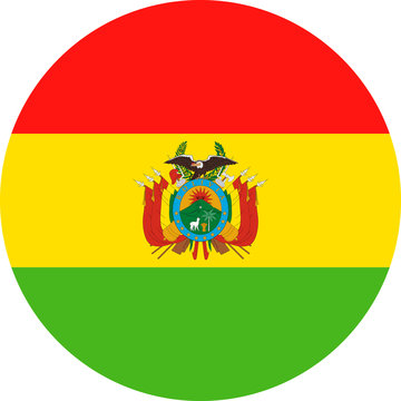 Bolivia Flag Vector Round Flat Icon