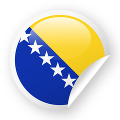 Bosnia and Herzegovina Flag Vector Round Corner Paper Icon