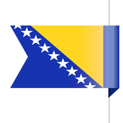 Bosnia and Herzegovina Flag Vector Bookmark Icon