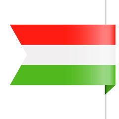 Hungary Flag Vector Bookmark Icon