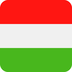 Hungary Flag Vector Square Flat Icon