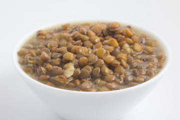 Cooked Lentil in a bowl