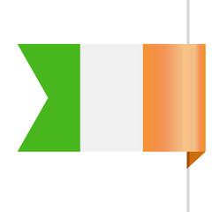 Ireland Flag Vector Bookmark Icon