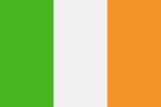 Ireland Flag Vector Flat Icon