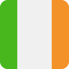 Ireland Flag Vector Square Flat Icon